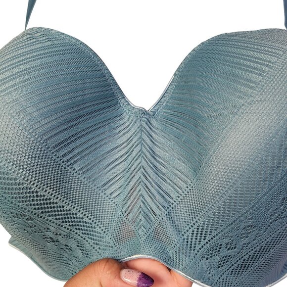 Thirdlove Everyday Lace T-Shirt Bra Teal Blue Underwire Support Size 42E New - Picture 6 of 9